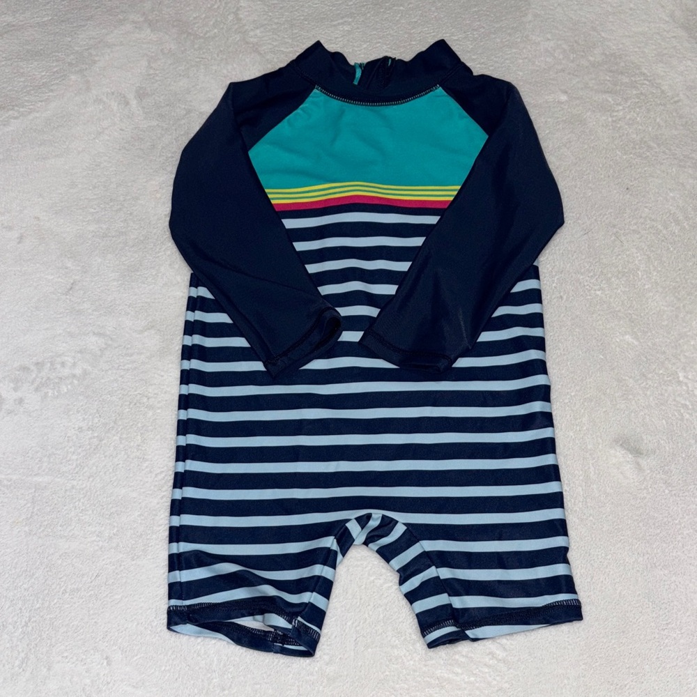 carters Striped Long Sleeve Swim long sleeve 12 month rash guard